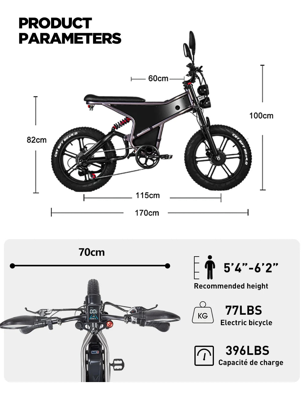 Elektrische fiets met dubbele motor 2×1000W en uitneembare accu