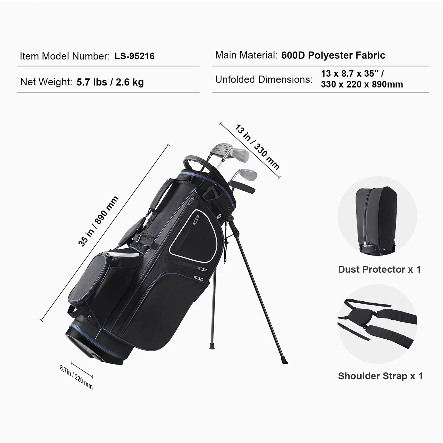 Golftas van topkwaliteit