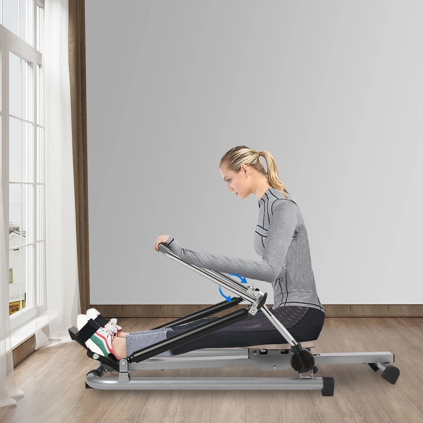 Roeimachine Hydraulisch Volledig Verplaatsbaar voor Thuis Cardio