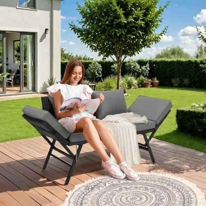 Havebænk i polyrattan