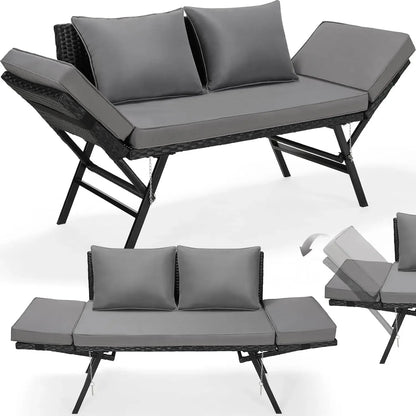 Havebænk i polyrattan